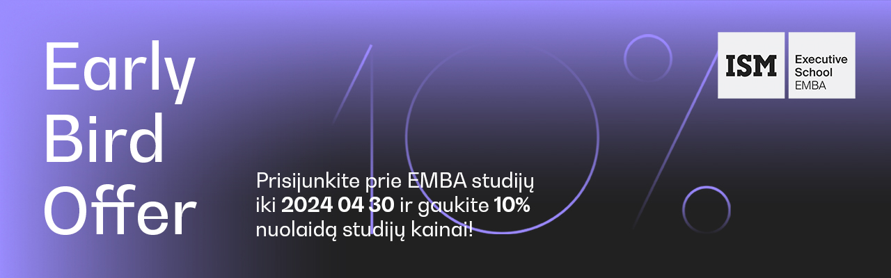 Early Bird Offer, ISM EMBA